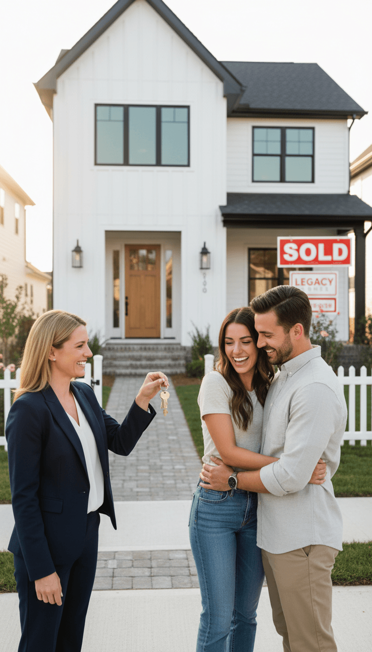 Handing over keys after a successful cash home sale